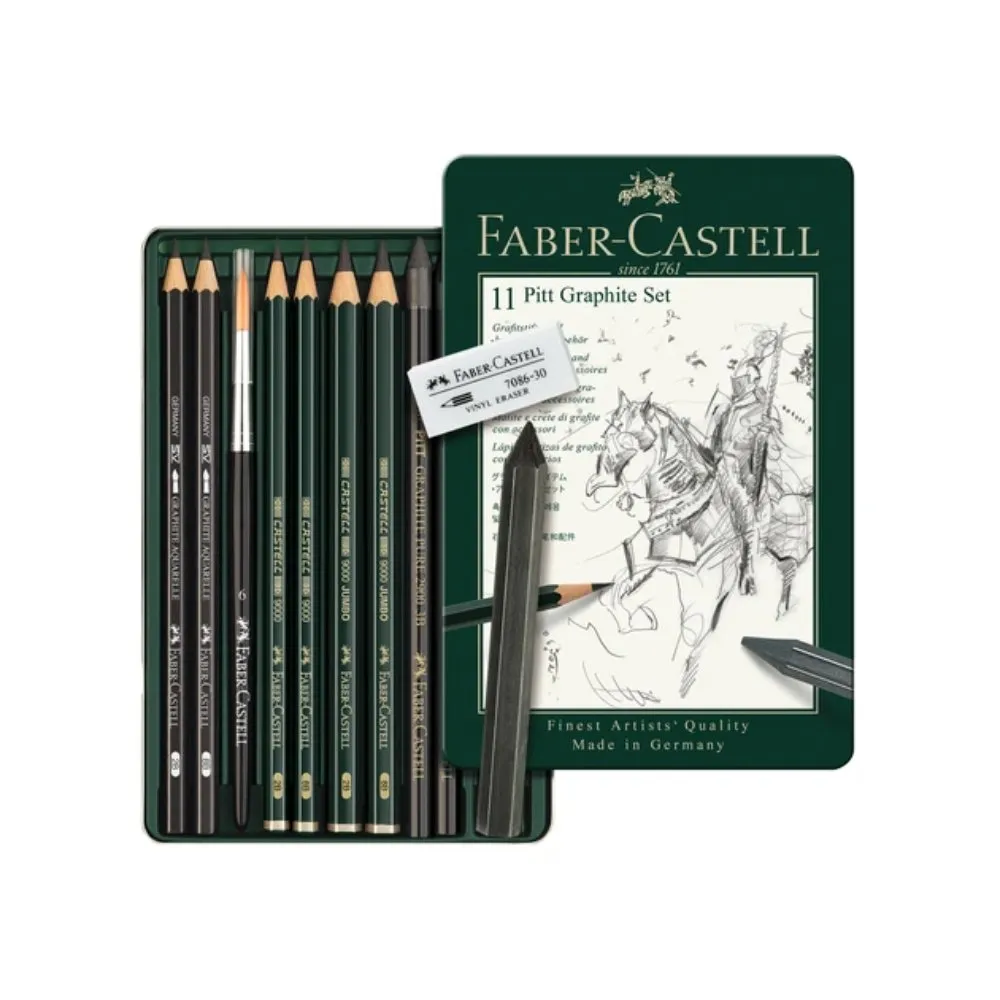 Pitt Graphite set, tin of 11 - أقلام - فابر كاستل